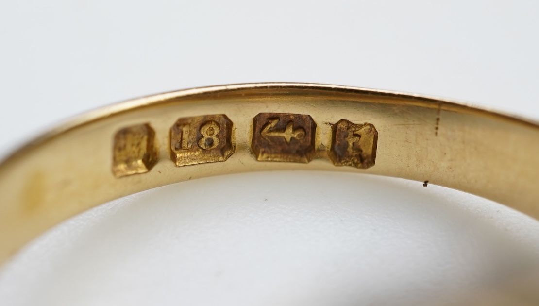 An unusual Victorian diamond signet ring, circa 1880
